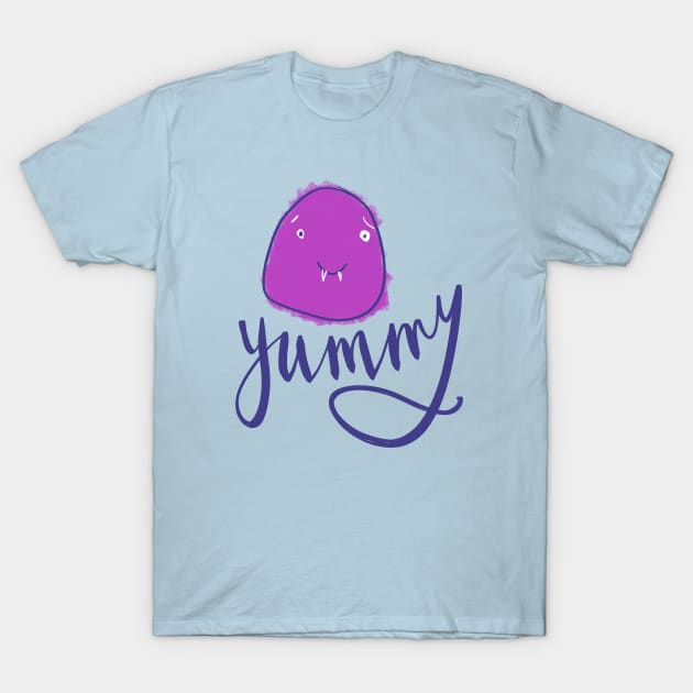 Yummy Gumdrop Monster: Weird Funny Scary Candy Creature T-Shirt by Tessa McSorley